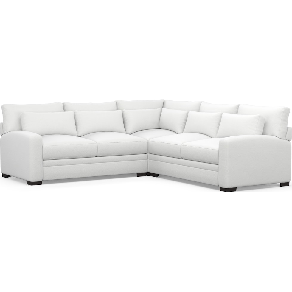 winston white sectional   