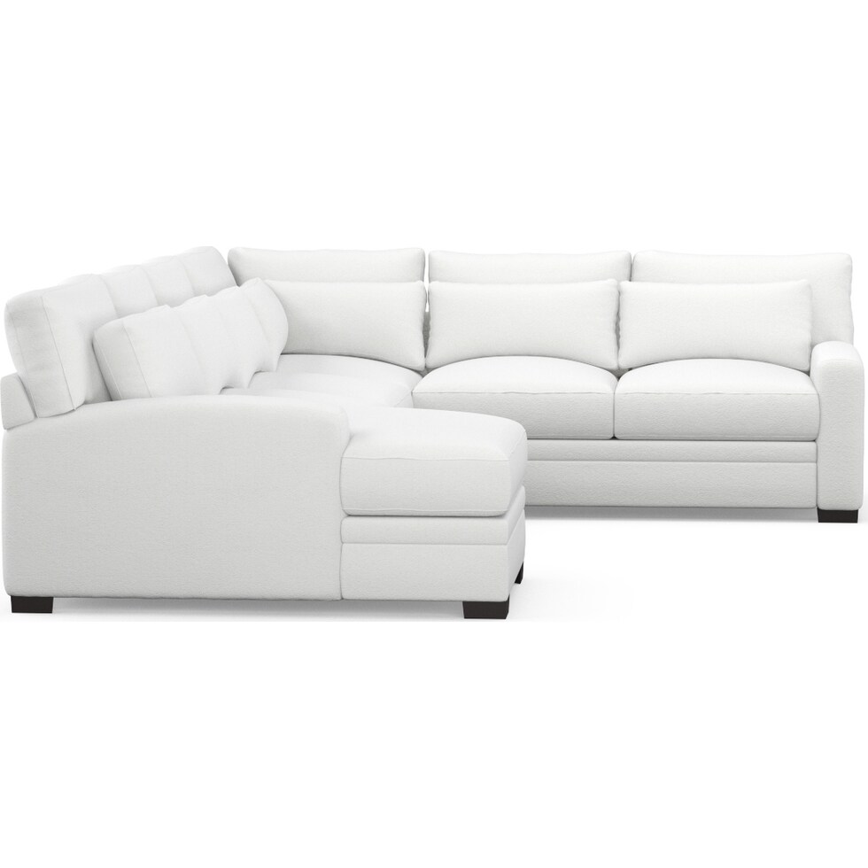 winston white sectional   