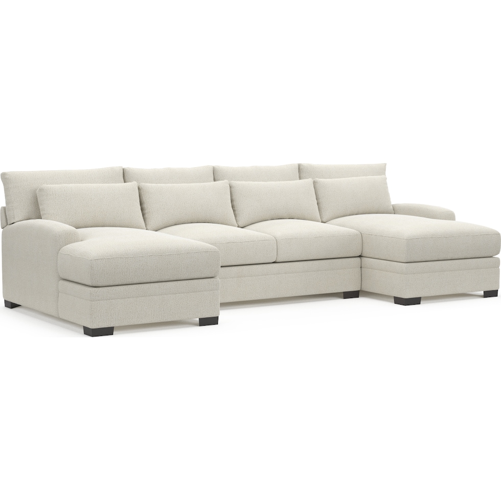 winston white sectional   