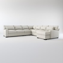 winston white sectional   