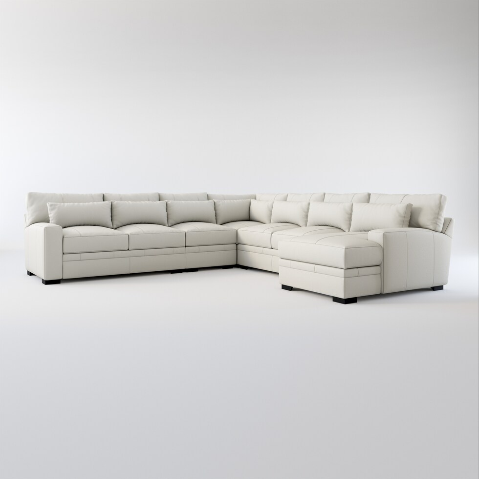 winston white sectional   