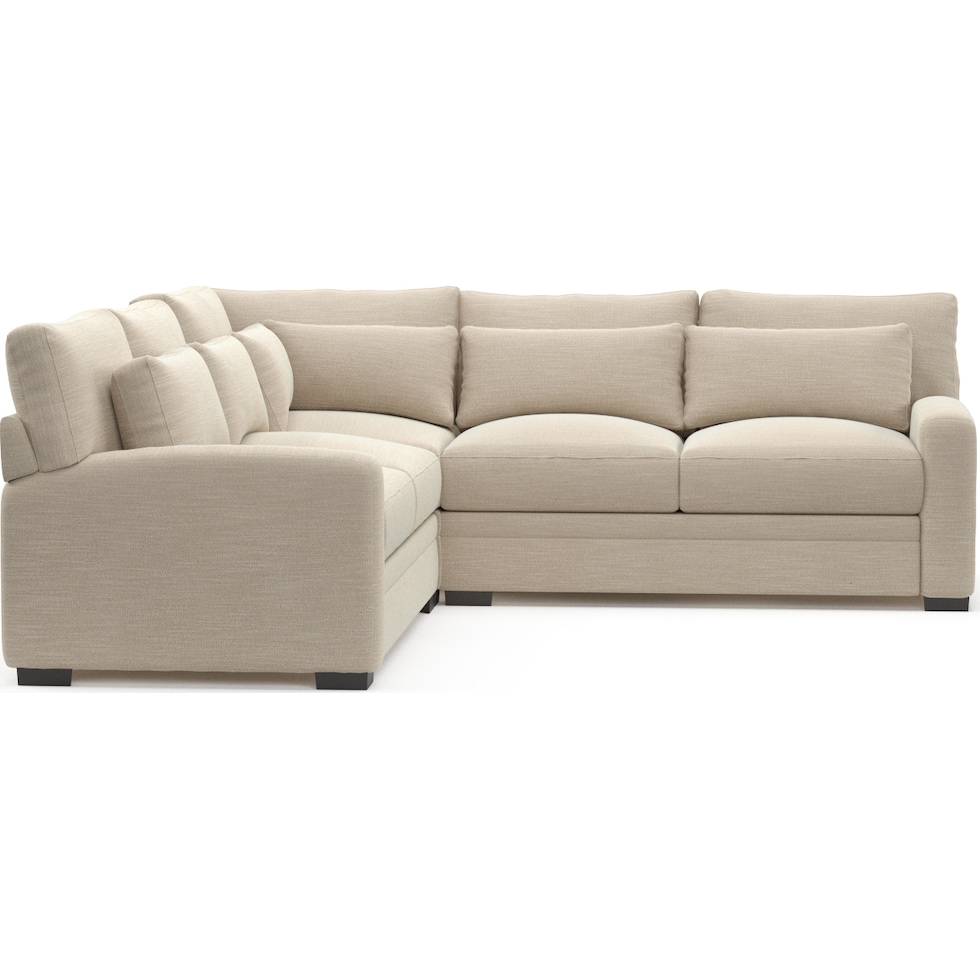 winston white sectional   