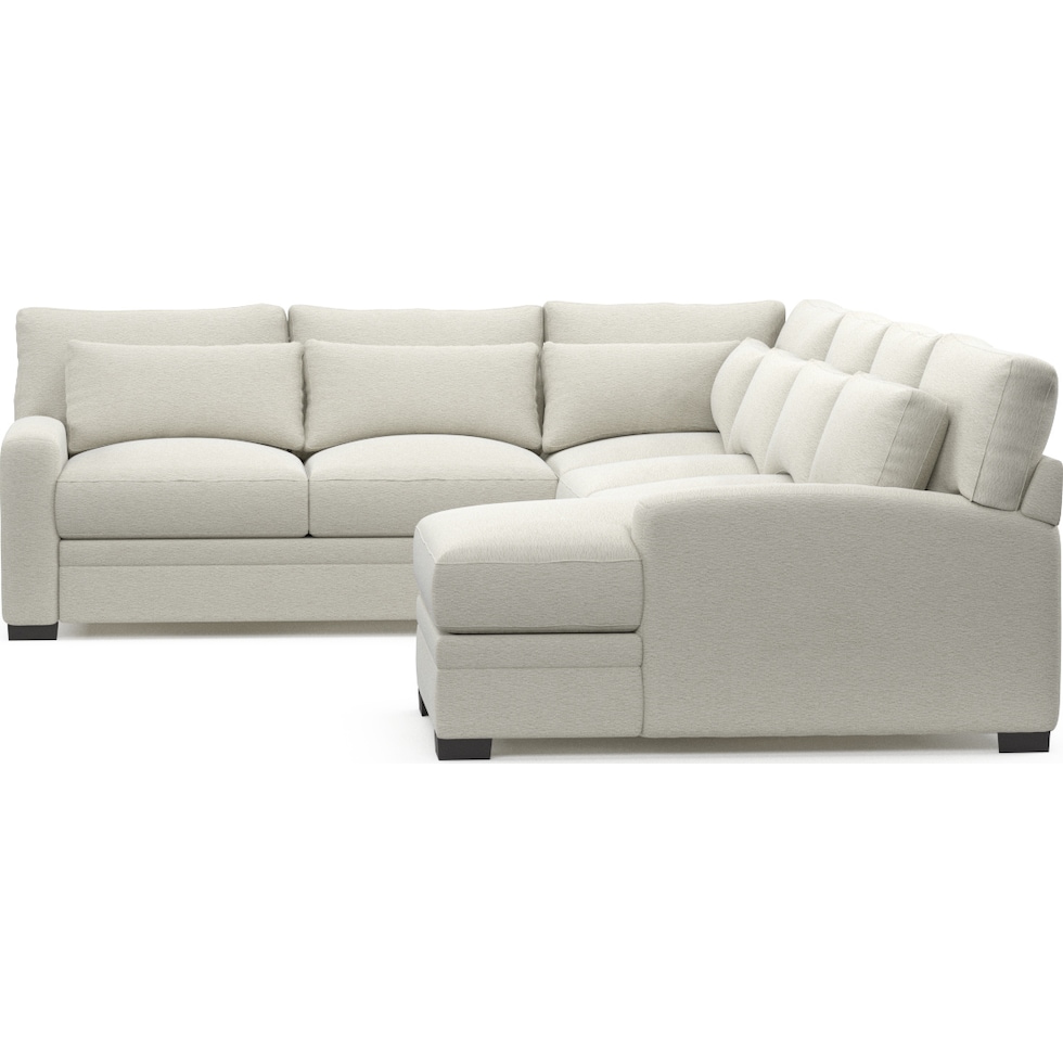 winston white sectional   
