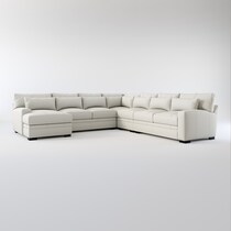 winston white sectional   