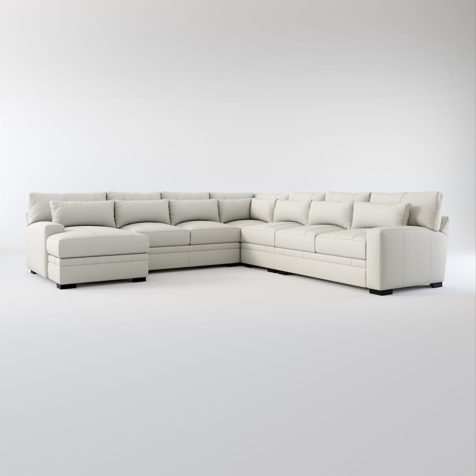 winston white sectional   
