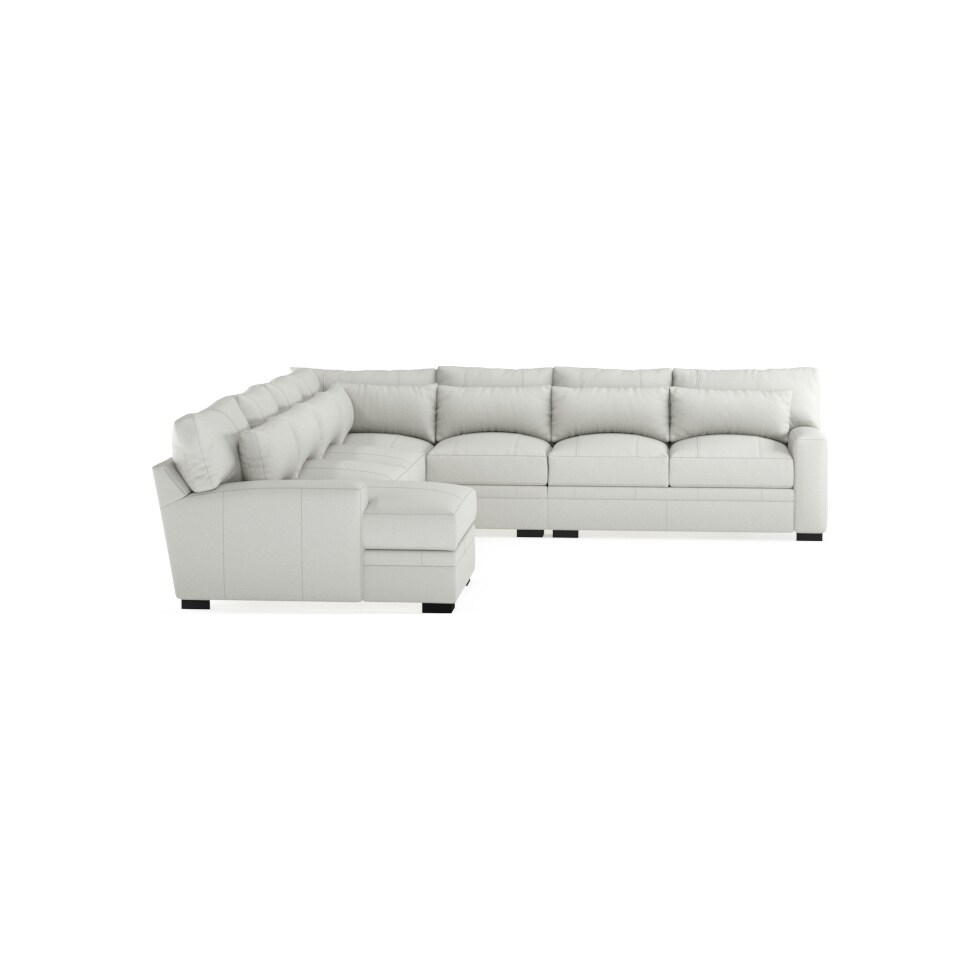 winston white sectional   