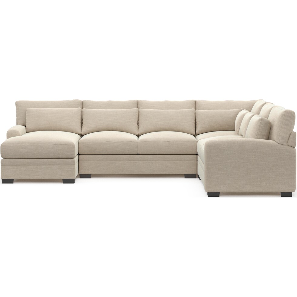 winston white sectional   