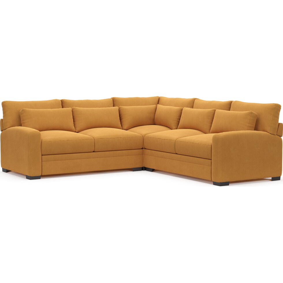 winston yellow sectional   
