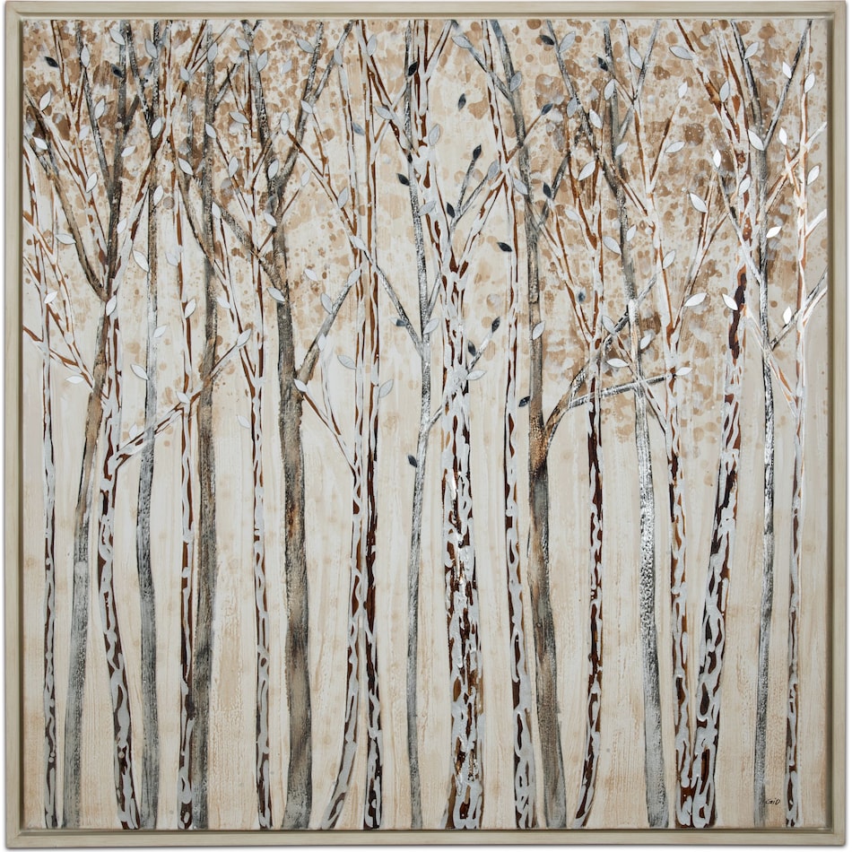 winter walk light brown wall art   