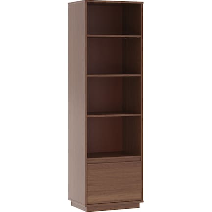 Woodbury Bookcase With One Drawer - Walnut