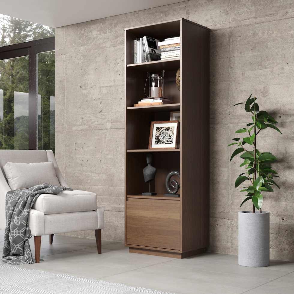 woodbury dark brown bookcase   