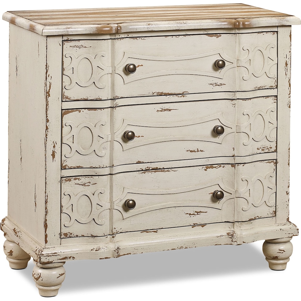 woodbury white accent chest   