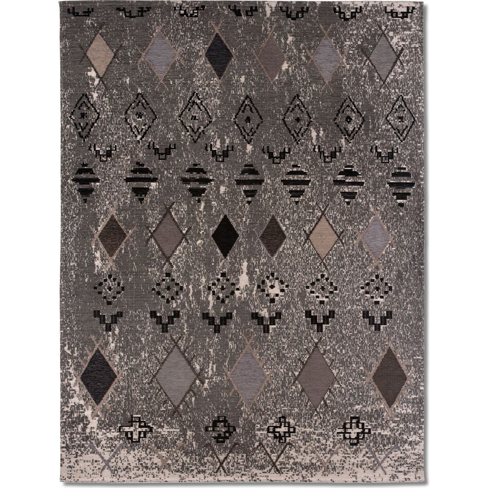 woven gray area rug ' x '   