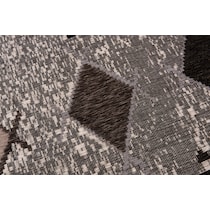 woven gray area rug  x    