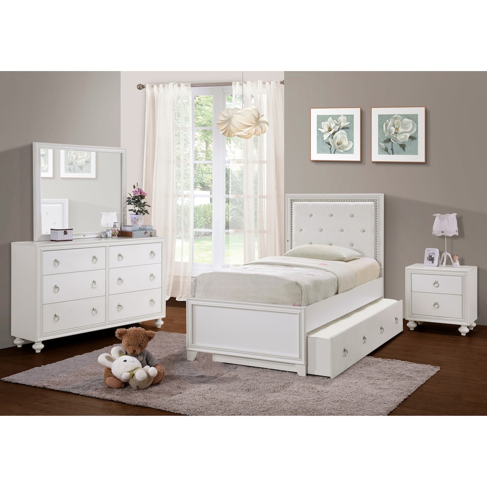 wrenley white nightstand   