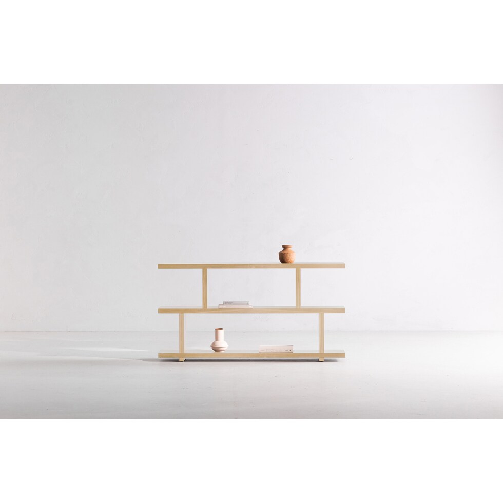 wunder light brown bookcase   