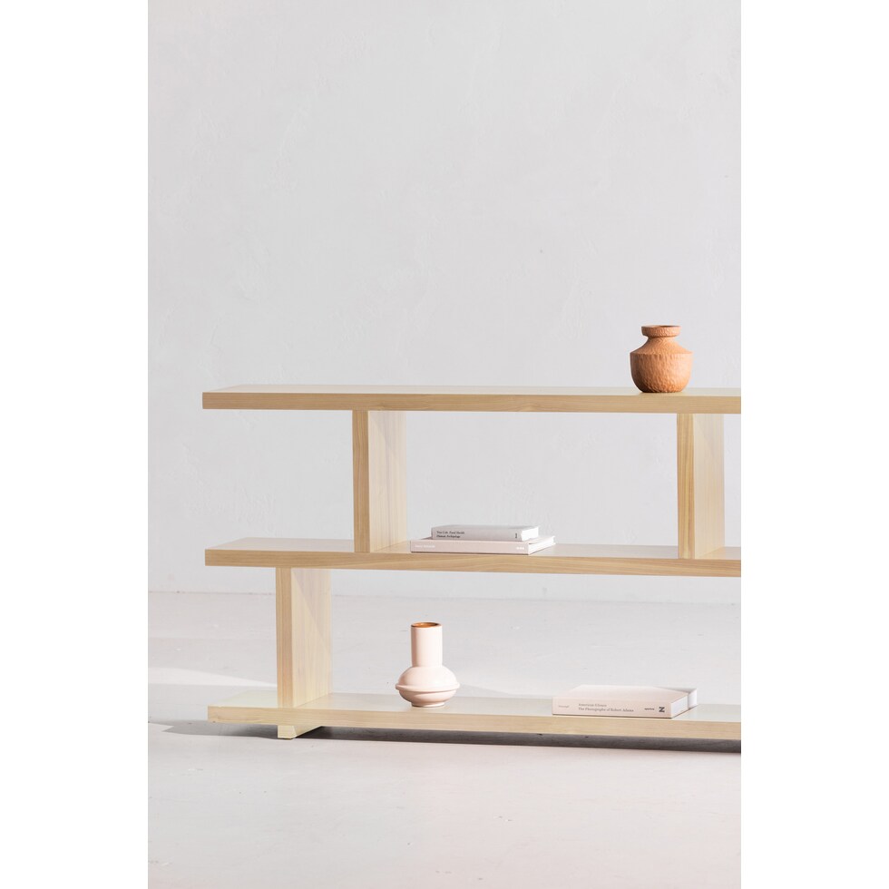 wunder light brown bookcase   