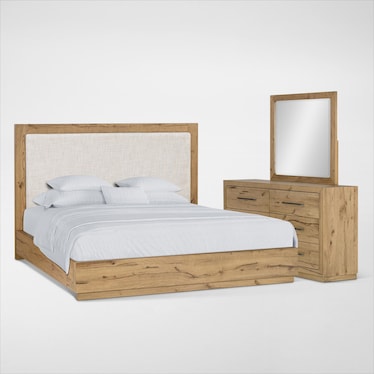 Wyatt 5-Piece Bedroom Set with Dresser and Mirror