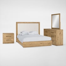 wyatt light brown  pc queen bedroom   