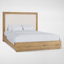 wyatt light brown queen bed   