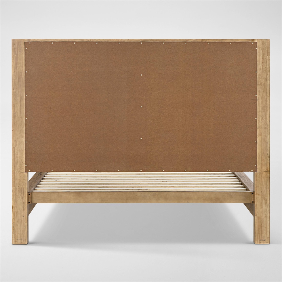 wyatt light brown queen bed   