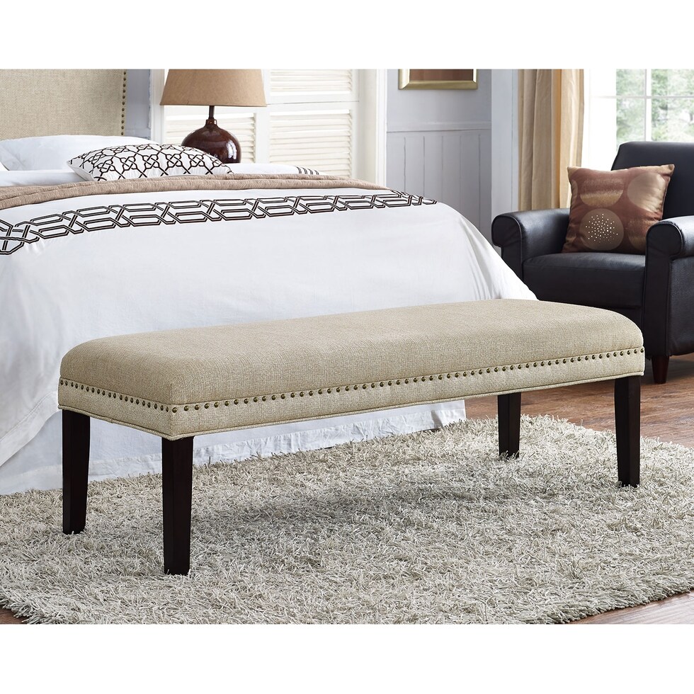 wyatt linen bench   