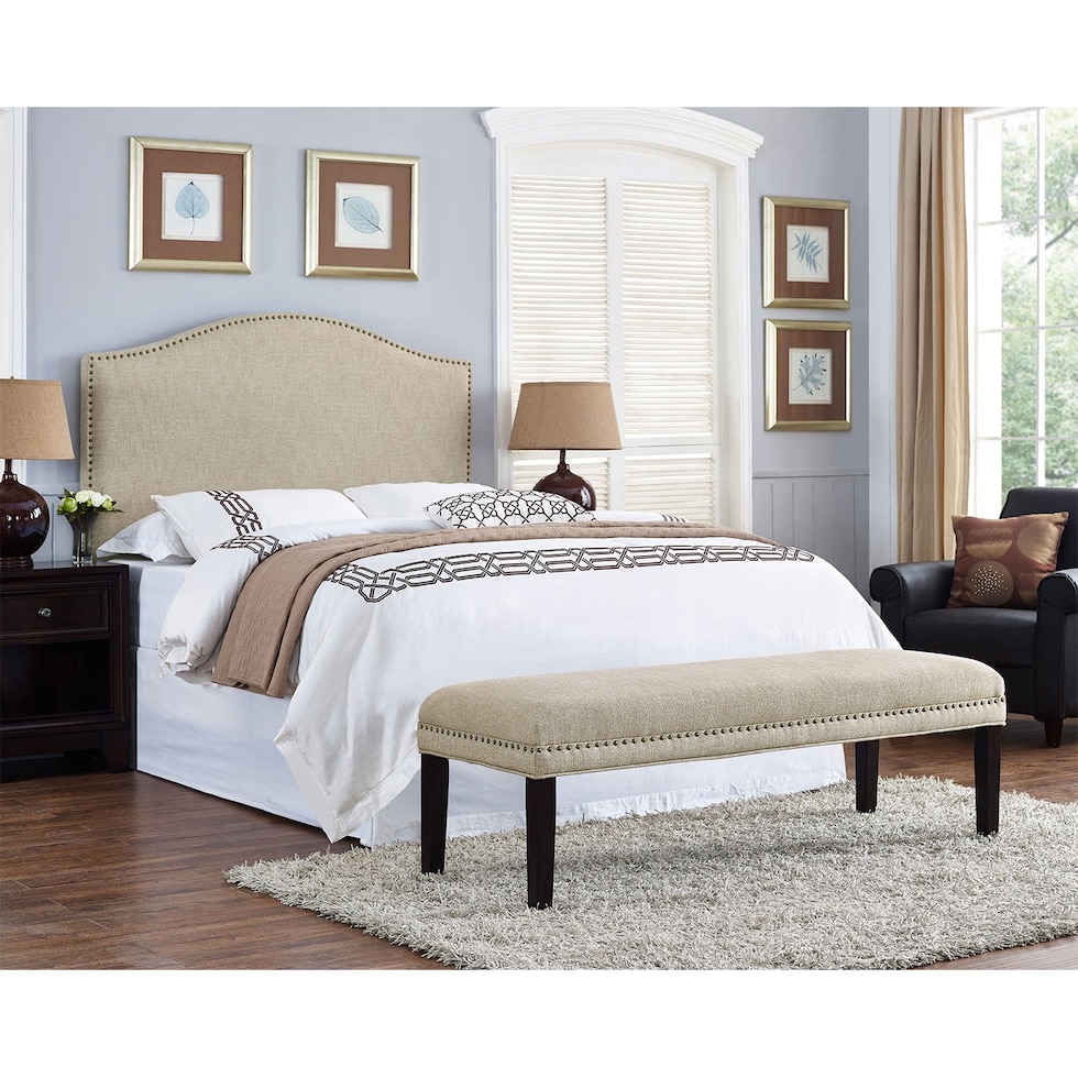 wyatt linen king california king headboard   