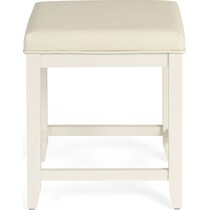 wyeth white vanity stool   