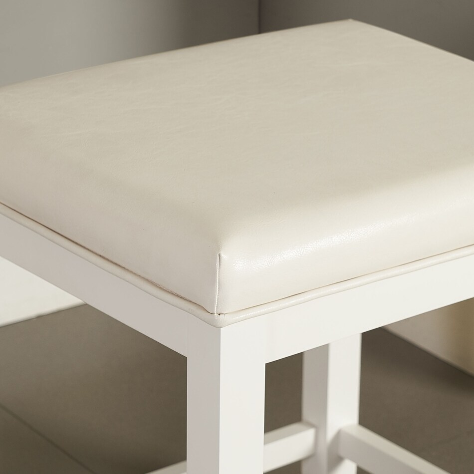 wyeth white vanity stool   