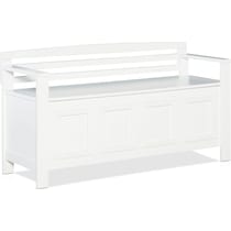 wylie white storage bench   