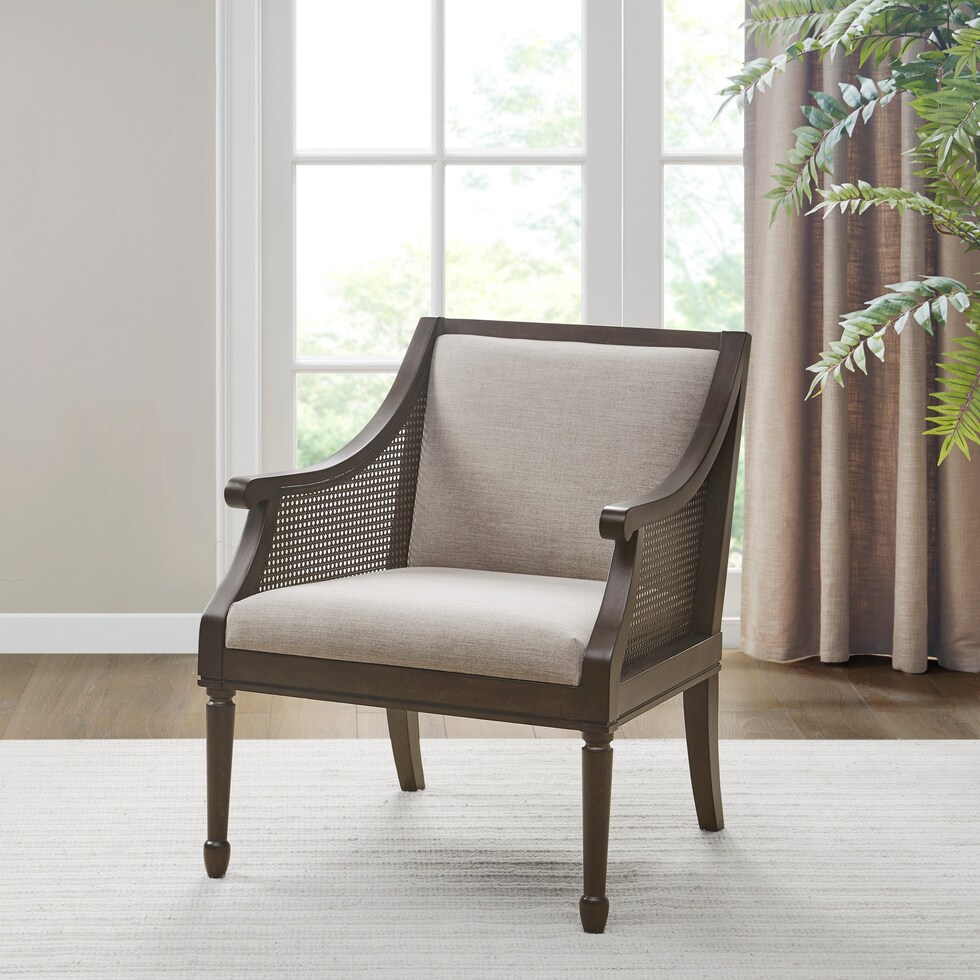 wylla brown accent chair   