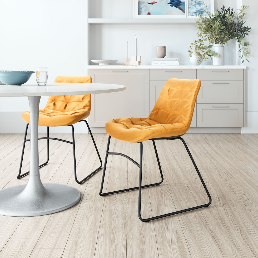 wynter yellow dining chair   