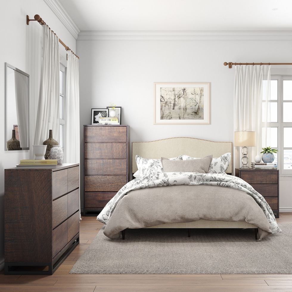 xander dark brown dresser   