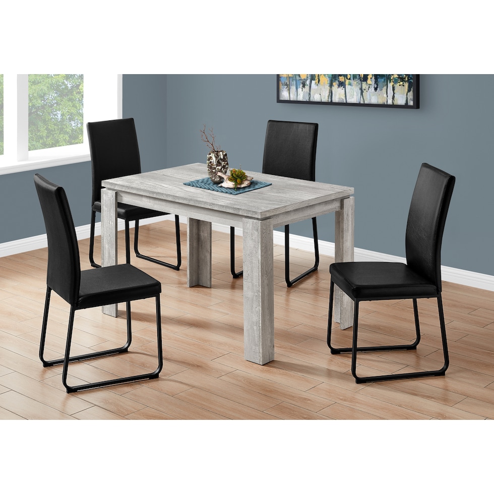 xander gray dining table   