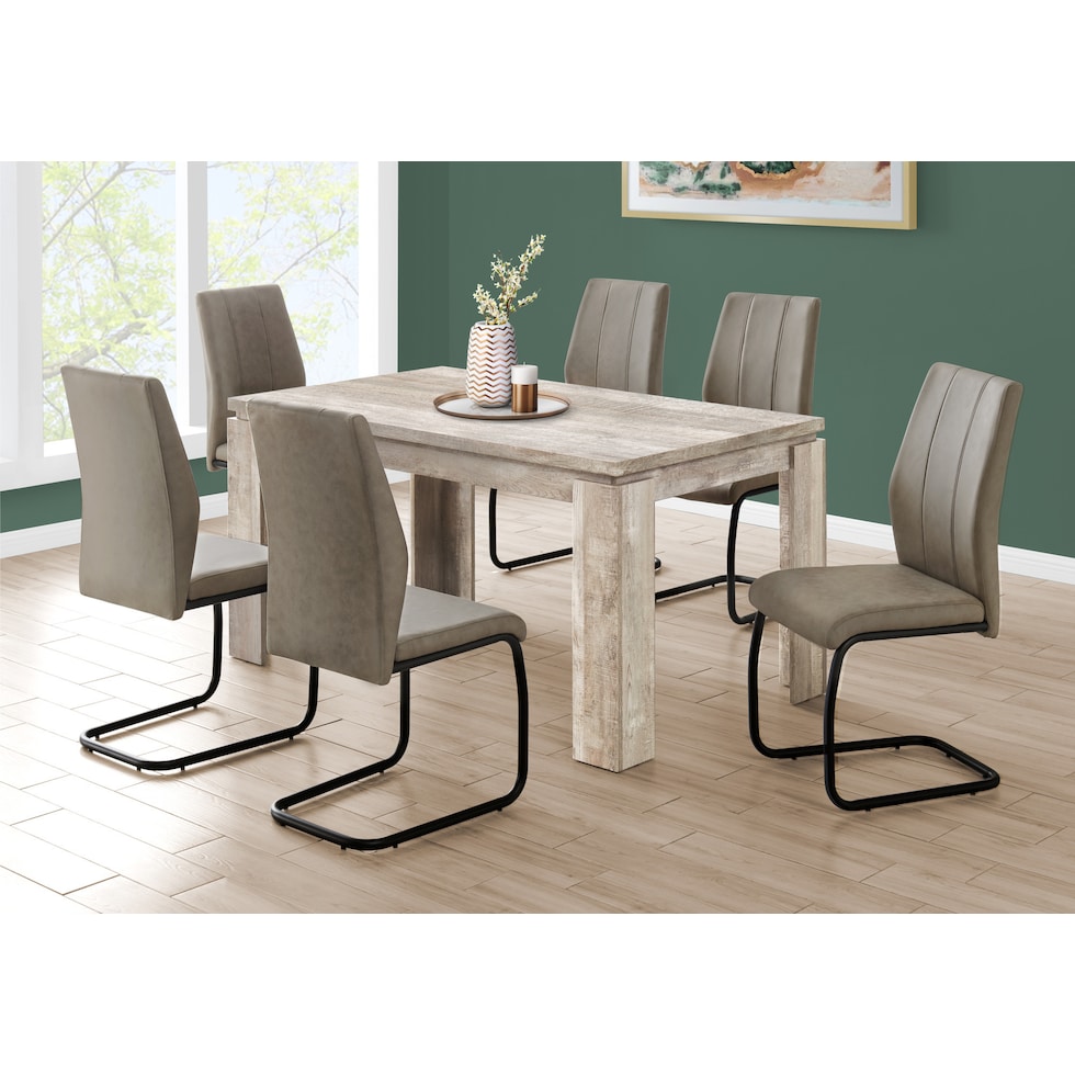 xander neutral dining table   