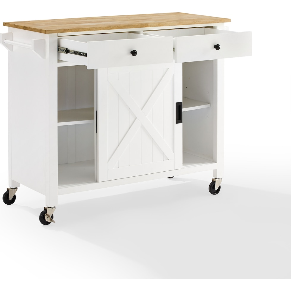 xavi white natural kitchen island   