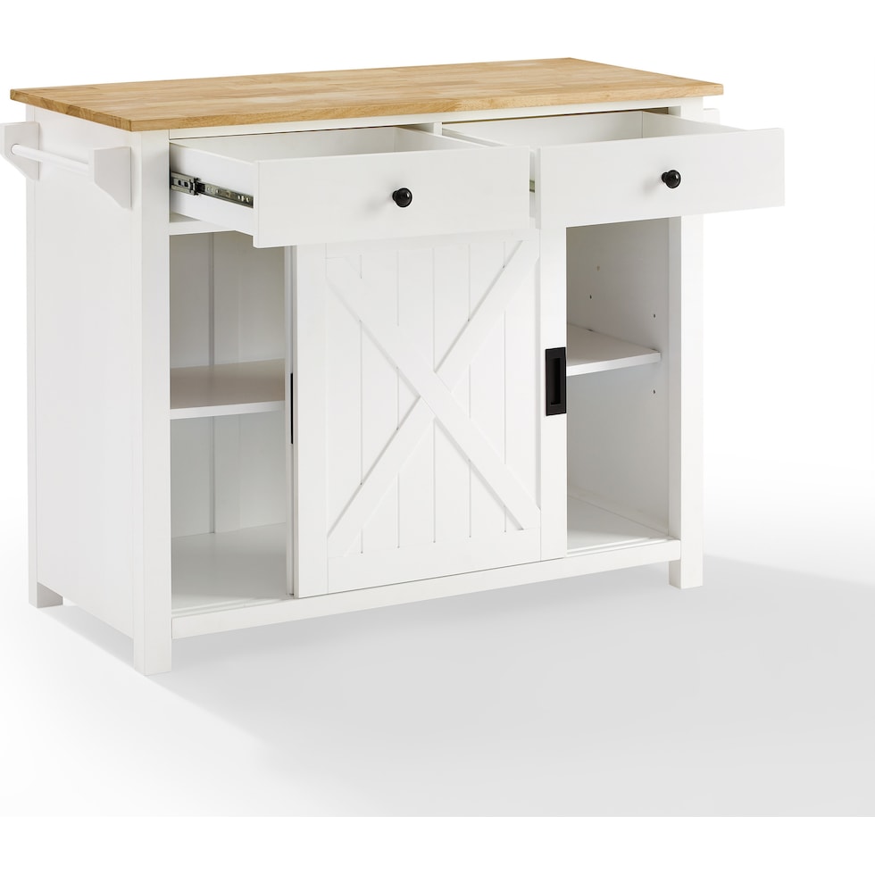 xavi white natural kitchen island   