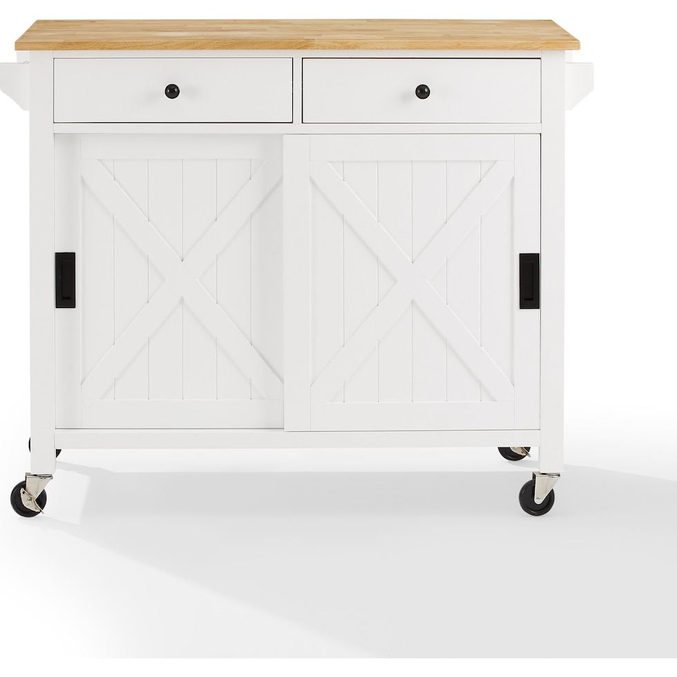 xavi white natural kitchen island   