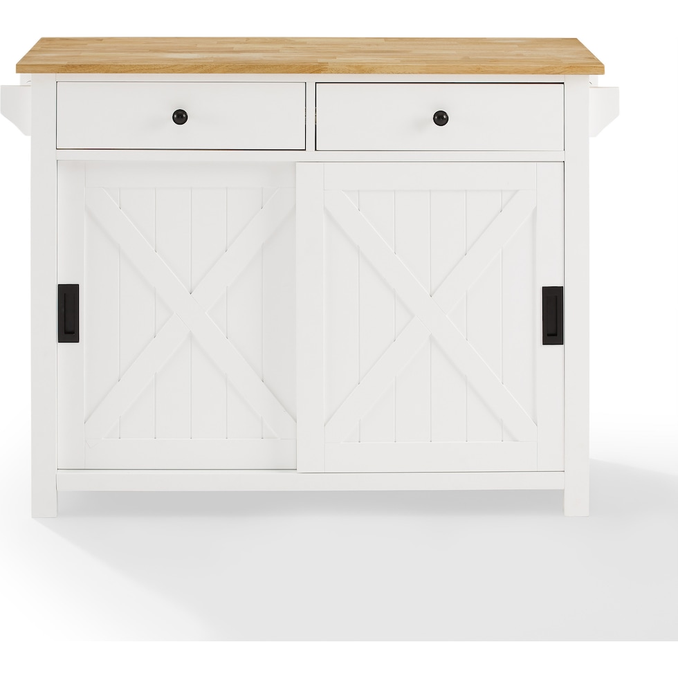 xavi white natural kitchen island   