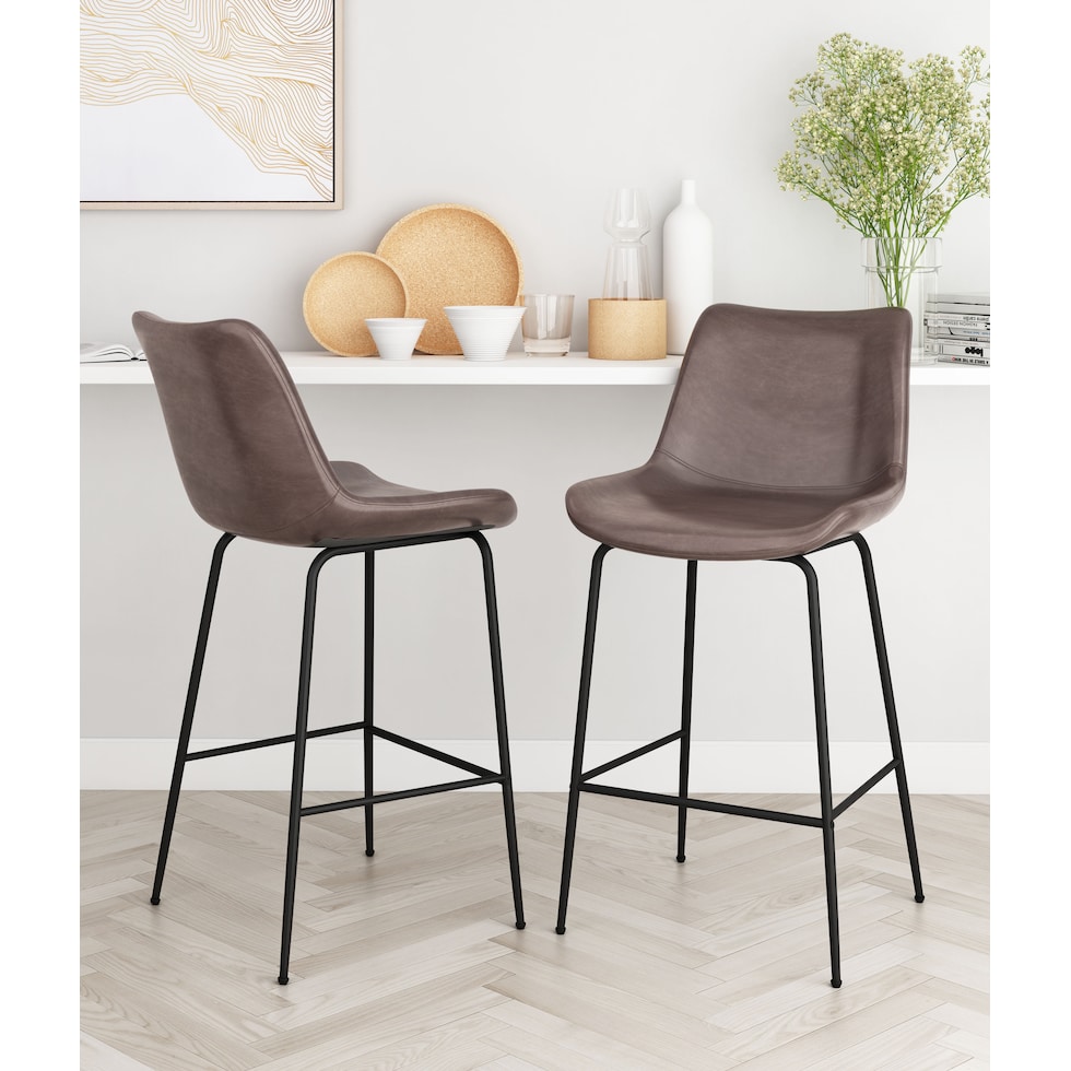 xyon dark brown bar stool   