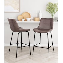 xyon dark brown bar stool   