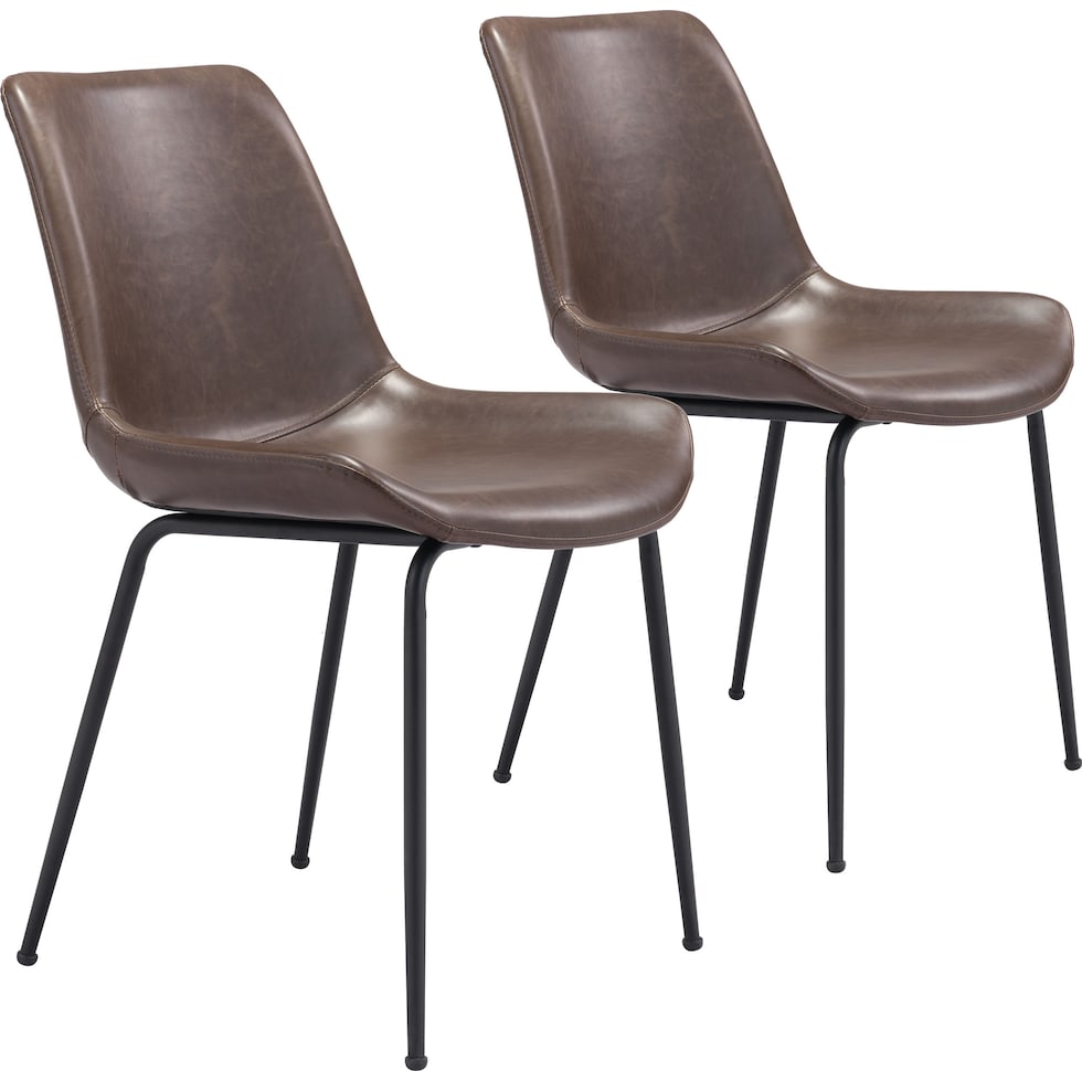 xyon dark brown dining chair   