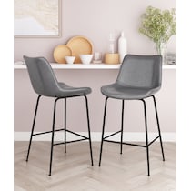 xyon gray counter height stool   