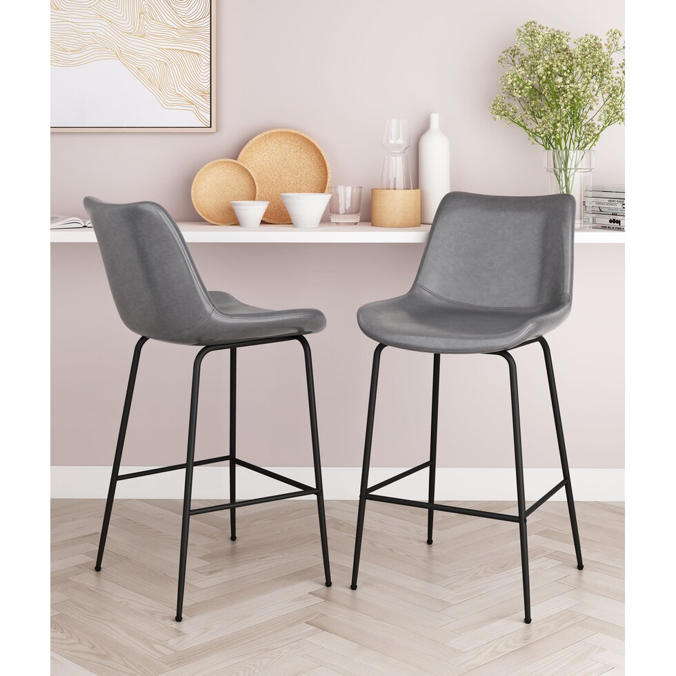 xyon gray counter height stool   