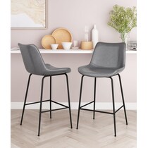 xyon gray counter height stool   