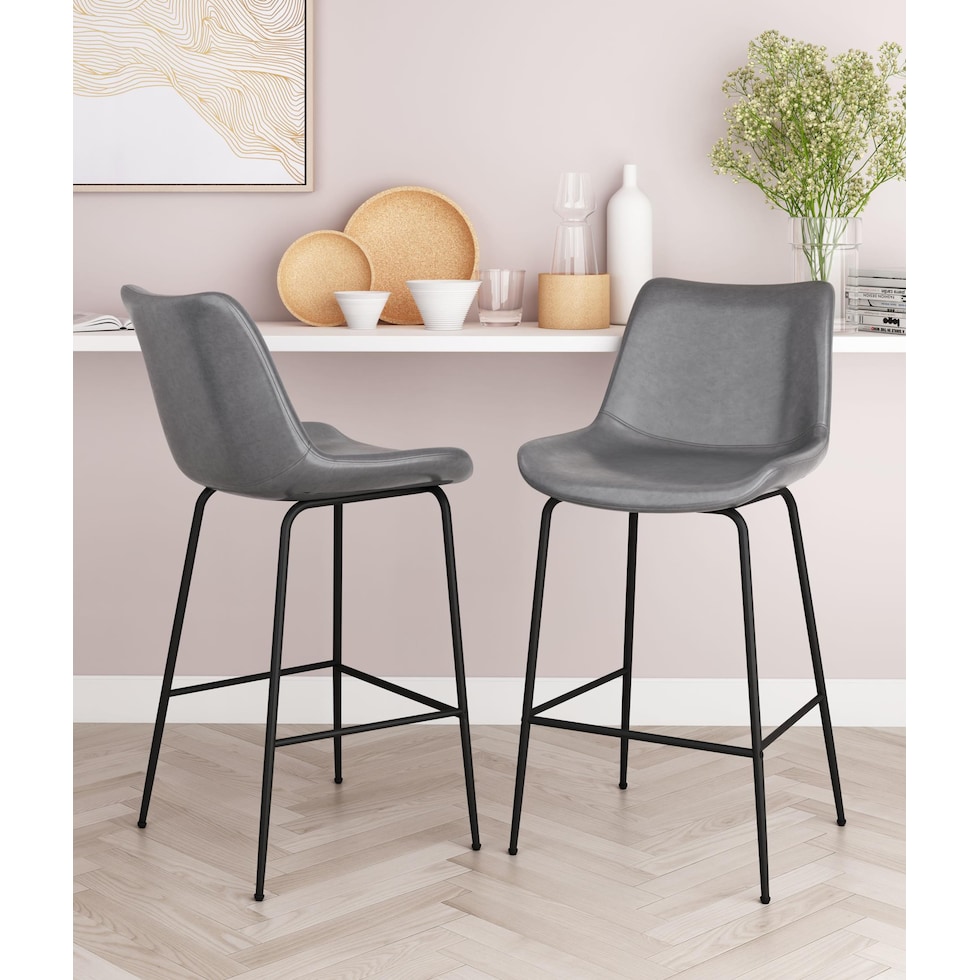 xyon gray counter height stool   