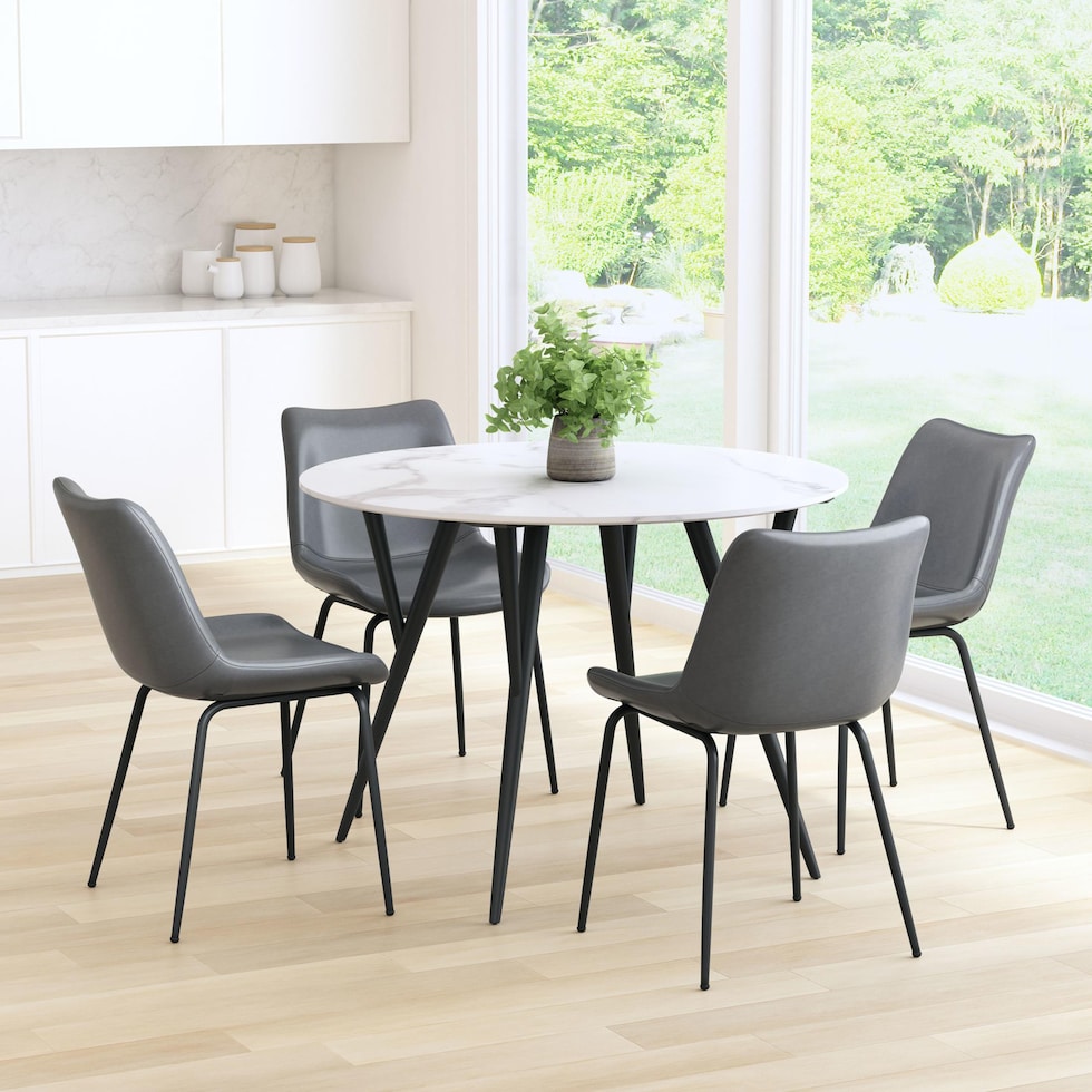 xyon gray dining chair   