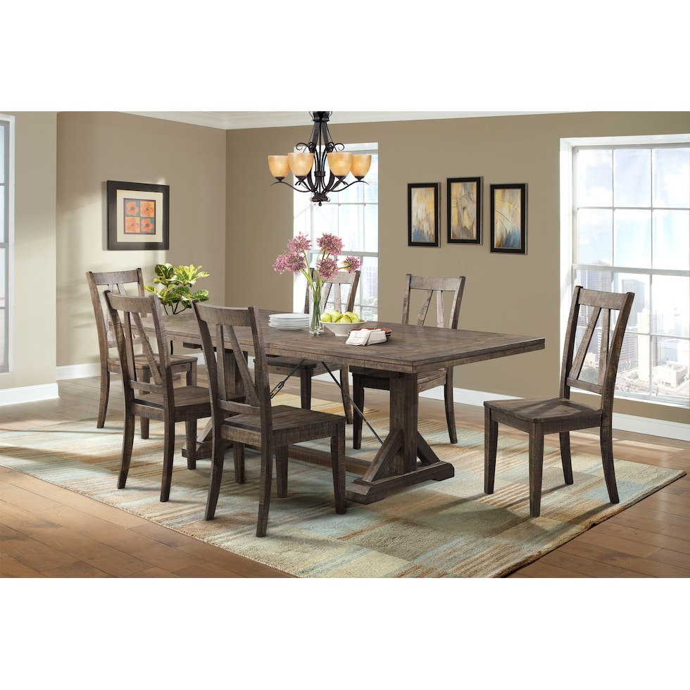 yaelle dark brown dining chair   