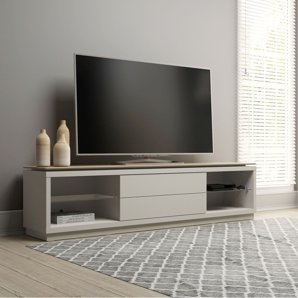 yale white tv stand   