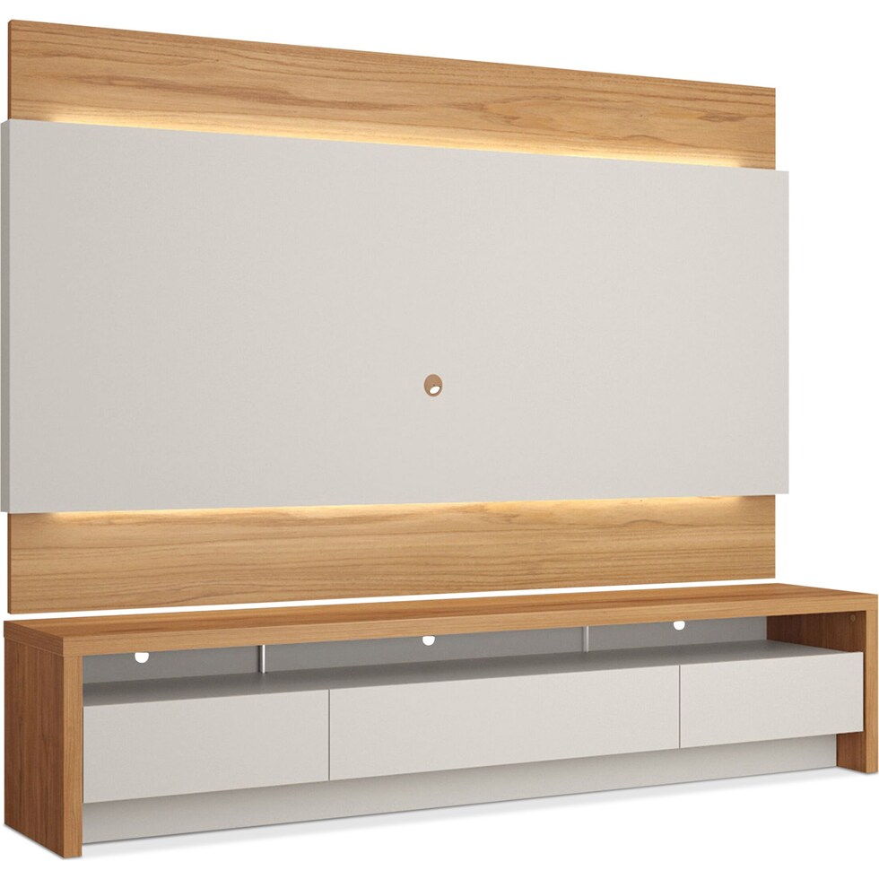 yale white tv stand   